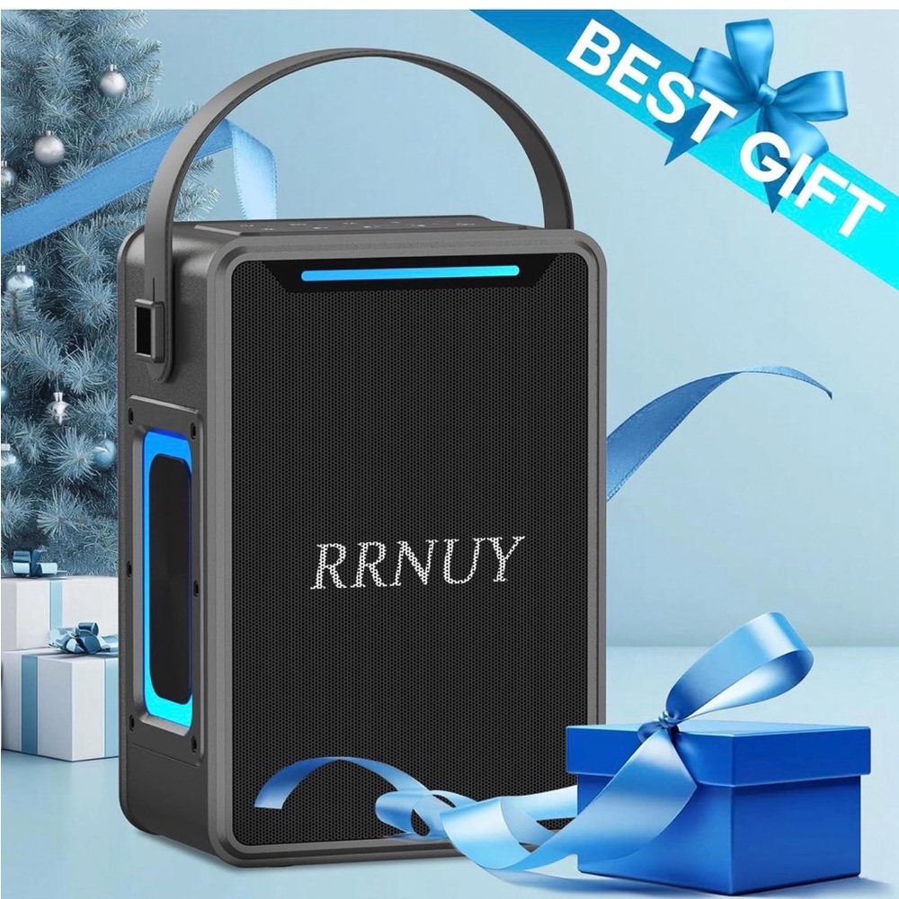 Black and Blue Portable Bluetooth Speaker 60W IPX6